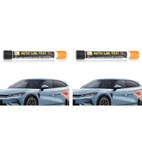 STHIRA® Paint Thickness Gauge Pen with Cap Magnetic Coating Color-coded Quick Assessment Portable Versatile Manual Tool 2 PCS STHIRA® Paint Thickness Gauge Pen with Cap Magnetic Coating Color-coded Quick Assessment Portable Versatile Manual Tool 2 PCS